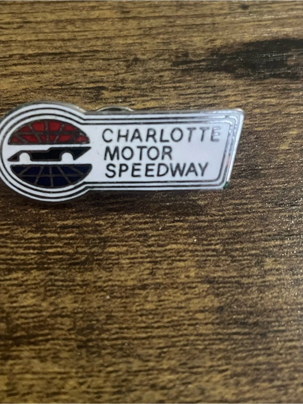 Schott NYC Charlotte Motor Speedway Enamel Pin - White, Red & Blue